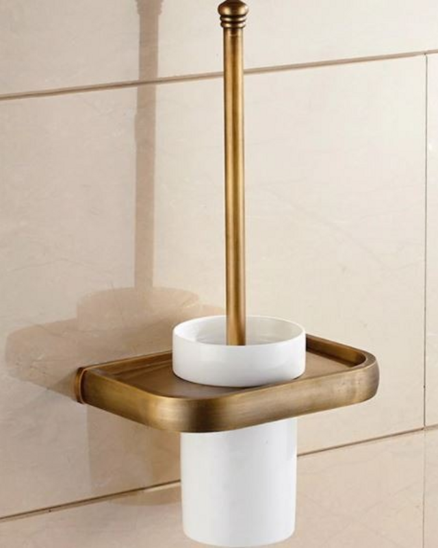 Rene Houtman Wc Borstel + Houder | Brons
