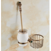 Wc Borstel + Houder | Inclusief Rolhouder | Brons