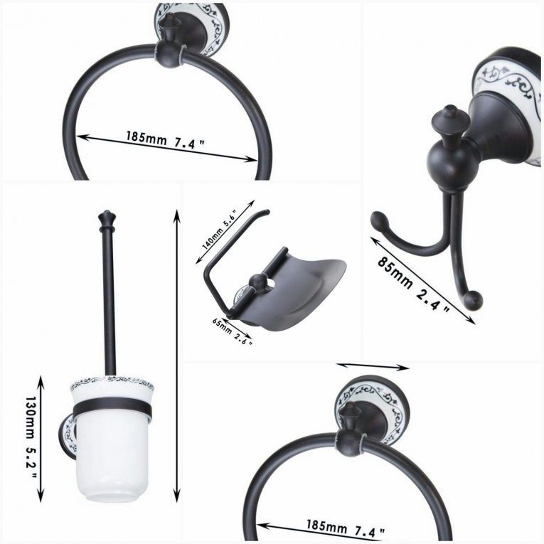 Rene Houtman Badkamer Accessoires | Set van 5 | Olie Brons