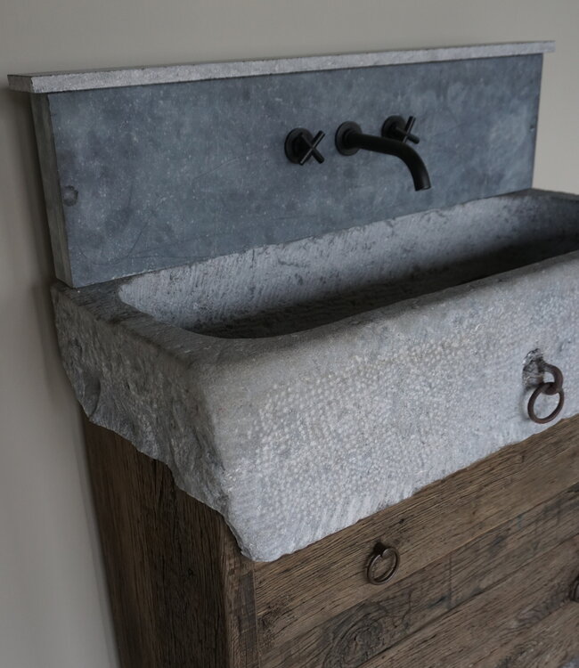 Rene Houtman Badkamermeubel Wagondelen Arduinen Bak + Kranenblok