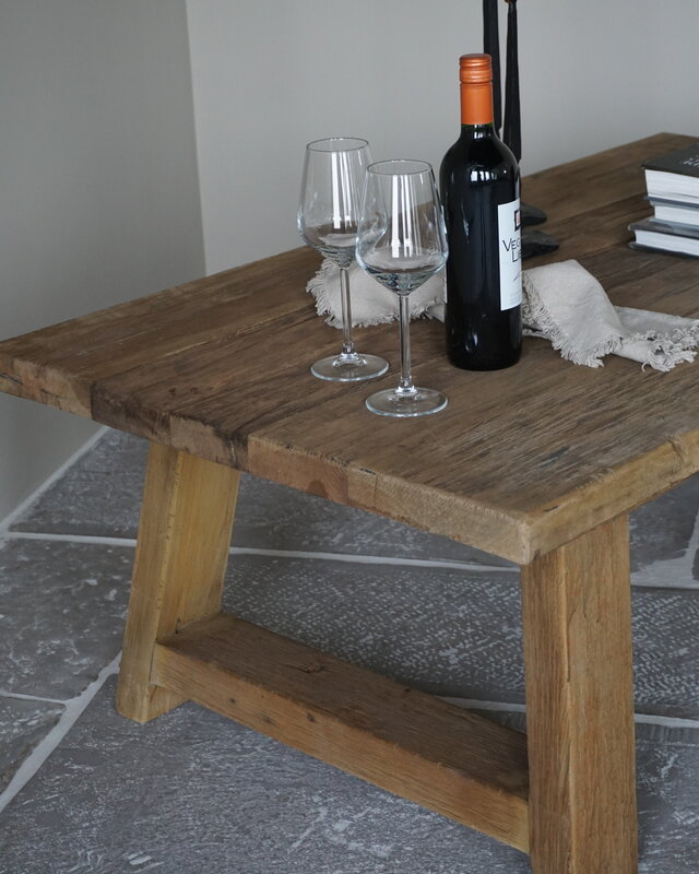 Rene Houtman Salontafel Rough | A-poot | Naturel | Kies Maat