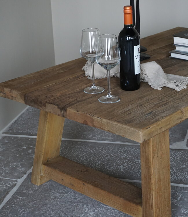 Rene Houtman Salontafel Rough | A-poot | Naturel | Kies Maat