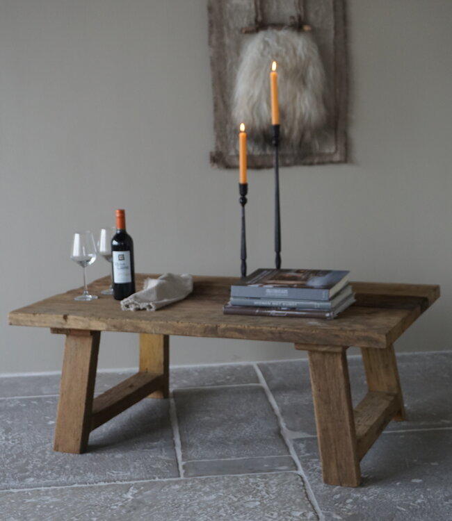 Rene Houtman Salontafel Rough | A-poot | Naturel | Kies Maat