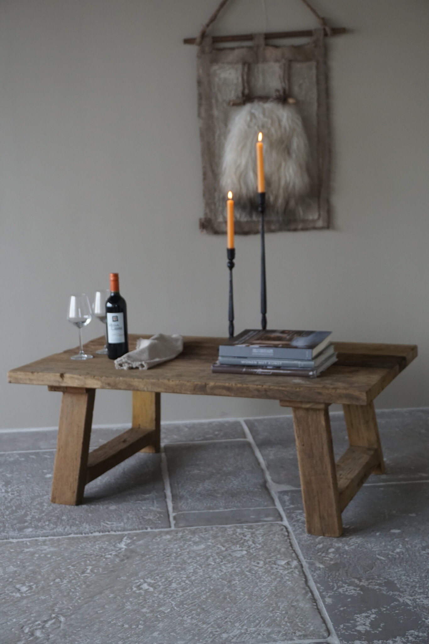 Rene Houtman Salontafel Rough | A-poot | Naturel | Kies Maat