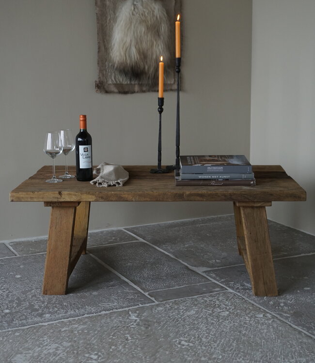 Rene Houtman Salontafel Rough | A-poot | Naturel | Kies Maat