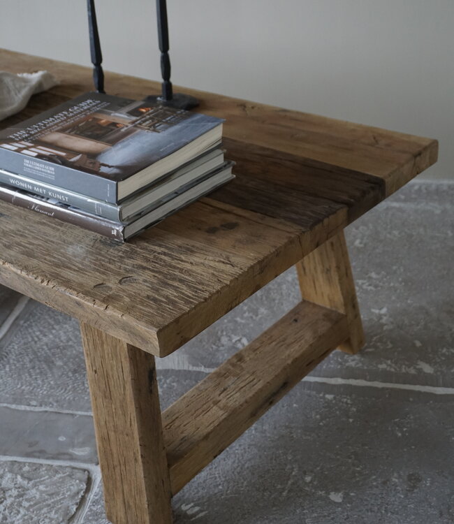 Rene Houtman Salontafel Rough | A-poot | Naturel | Kies Maat