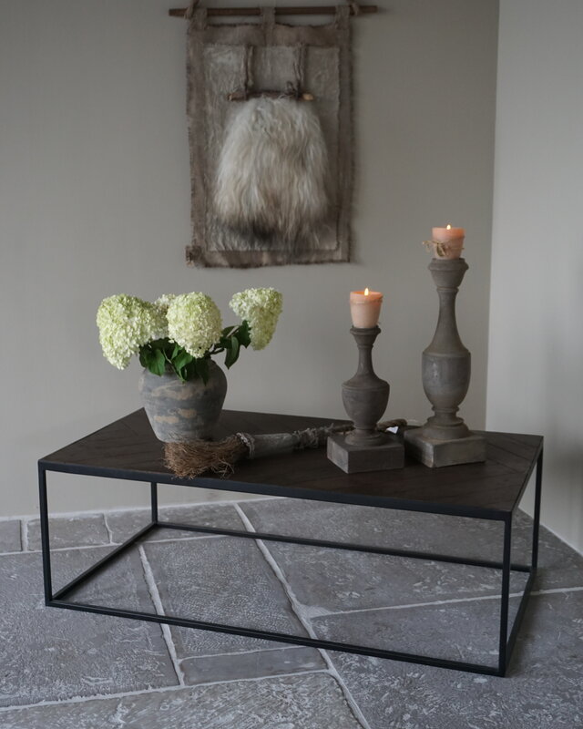 Light&Living Koffietafel Salontafel Chisa | Bruin/Zwart | H40 x B120 x D65 cm