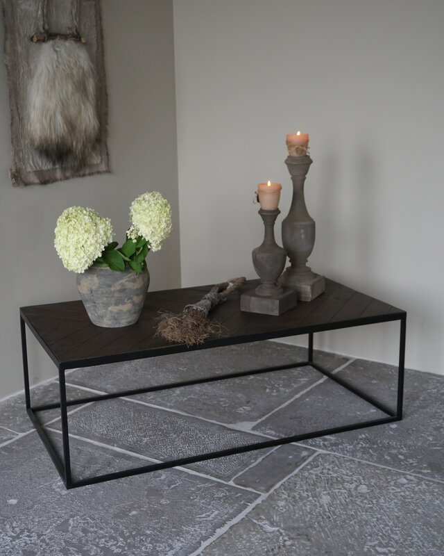 Light&Living Koffietafel Salontafel Chisa | Bruin/Zwart | H40 x B120 x D65 cm