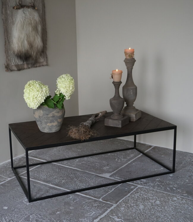 Light&Living Koffietafel Salontafel Chisa | Bruin/Zwart | H40 x B120 x D65 cm