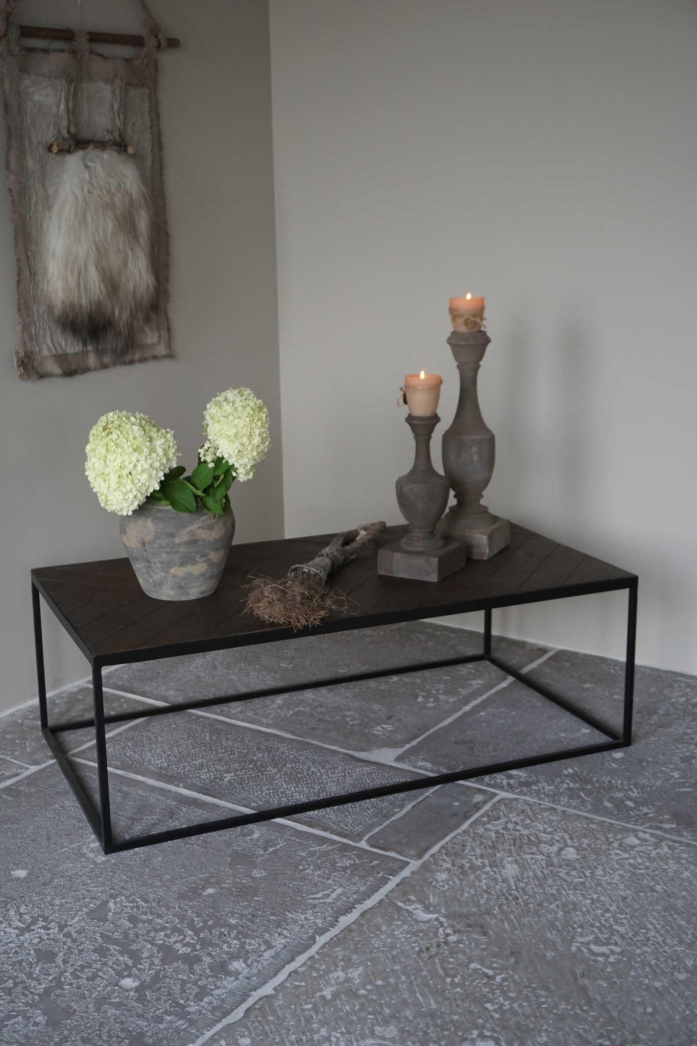Light&Living Koffietafel Salontafel Chisa | Bruin/Zwart | H40 x B120 x D65 cm