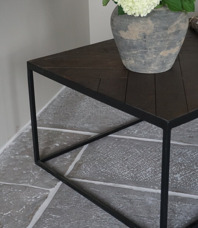 Light&Living Koffietafel Salontafel Chisa | Bruin/Zwart | H40 x B120 x D65 cm