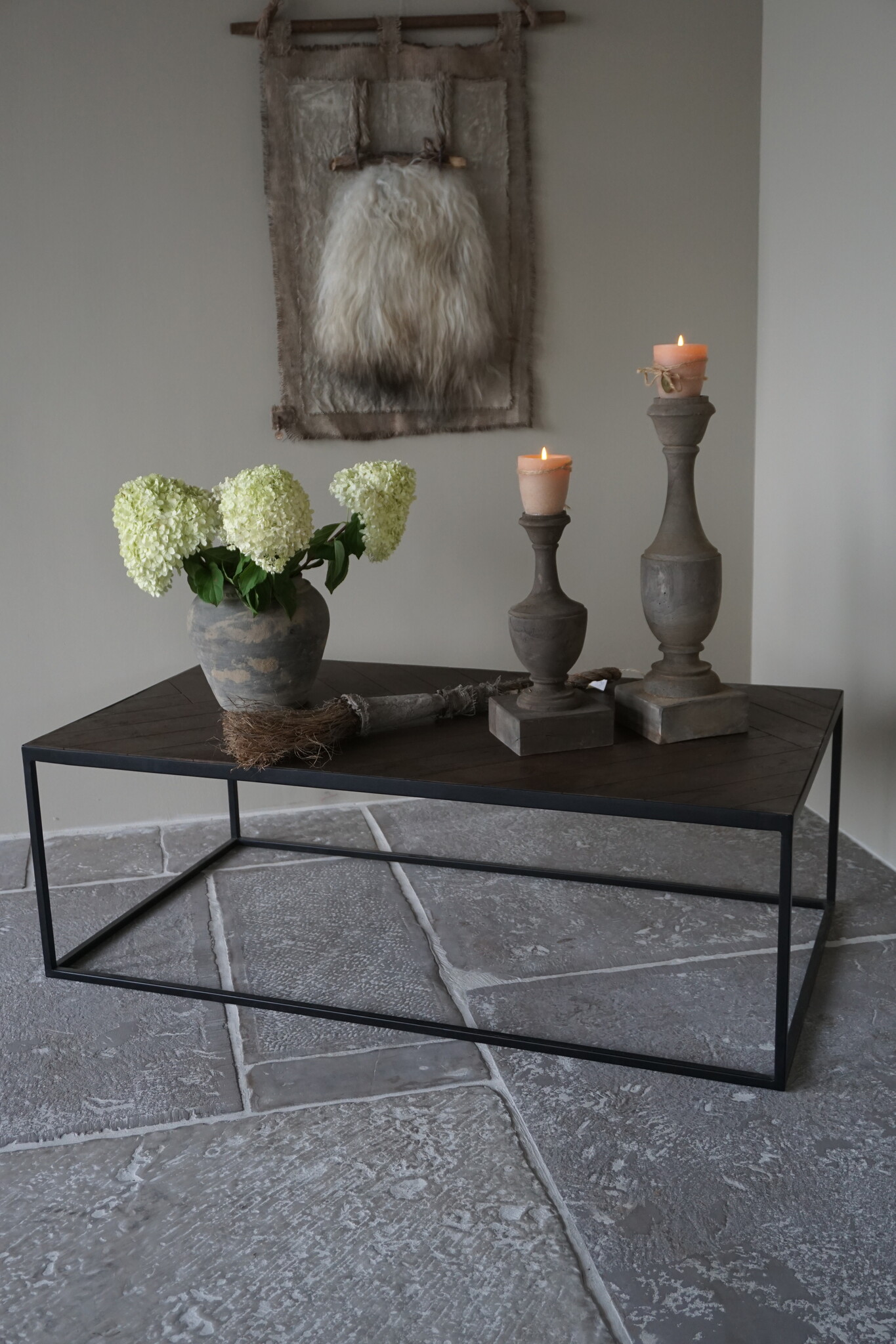 Light&Living Koffietafel Salontafel Chisa | Bruin/Zwart | H40 x B120 x D65 cm