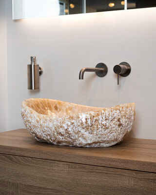Loutro Bathroomware Waskom Onyx | Ovaal | Kristal | H20 x B50 x D35 cm