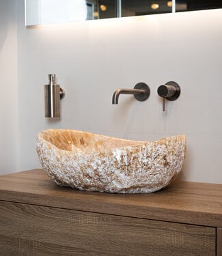 Loutro Bathroomware Waskom Onyx | Ovaal | Kristal | H20 x B50 x D35 cm