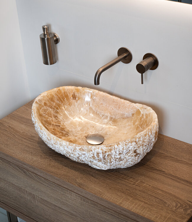 Loutro Bathroomware Waskom Onyx | Ovaal | Kristal | H20 x B50 x D35 cm