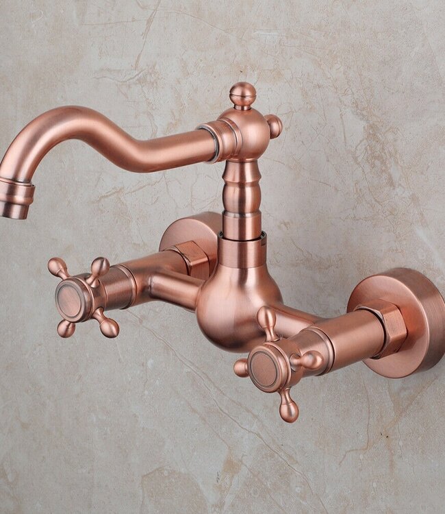 Rene Houtman Wastafelkraan | Landelijk | Koperkleurig