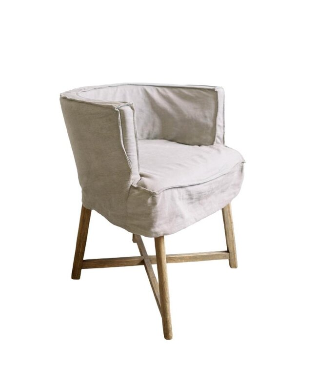 LEEFF Woody (Woodie) Kuipstoel | Zand | Linnen
