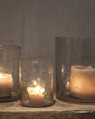 Be-Uniq Windlicht Cilinder Medium | Organisch Glas