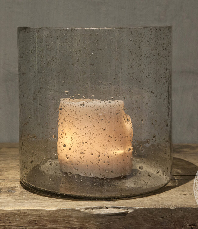 Be-Uniq Windlicht Cilinder Large | Organisch Glas