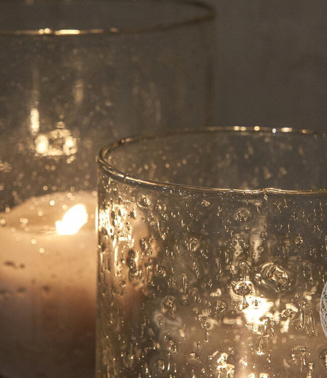 Be-Uniq Windlicht Cilinder Large | Organisch Glas