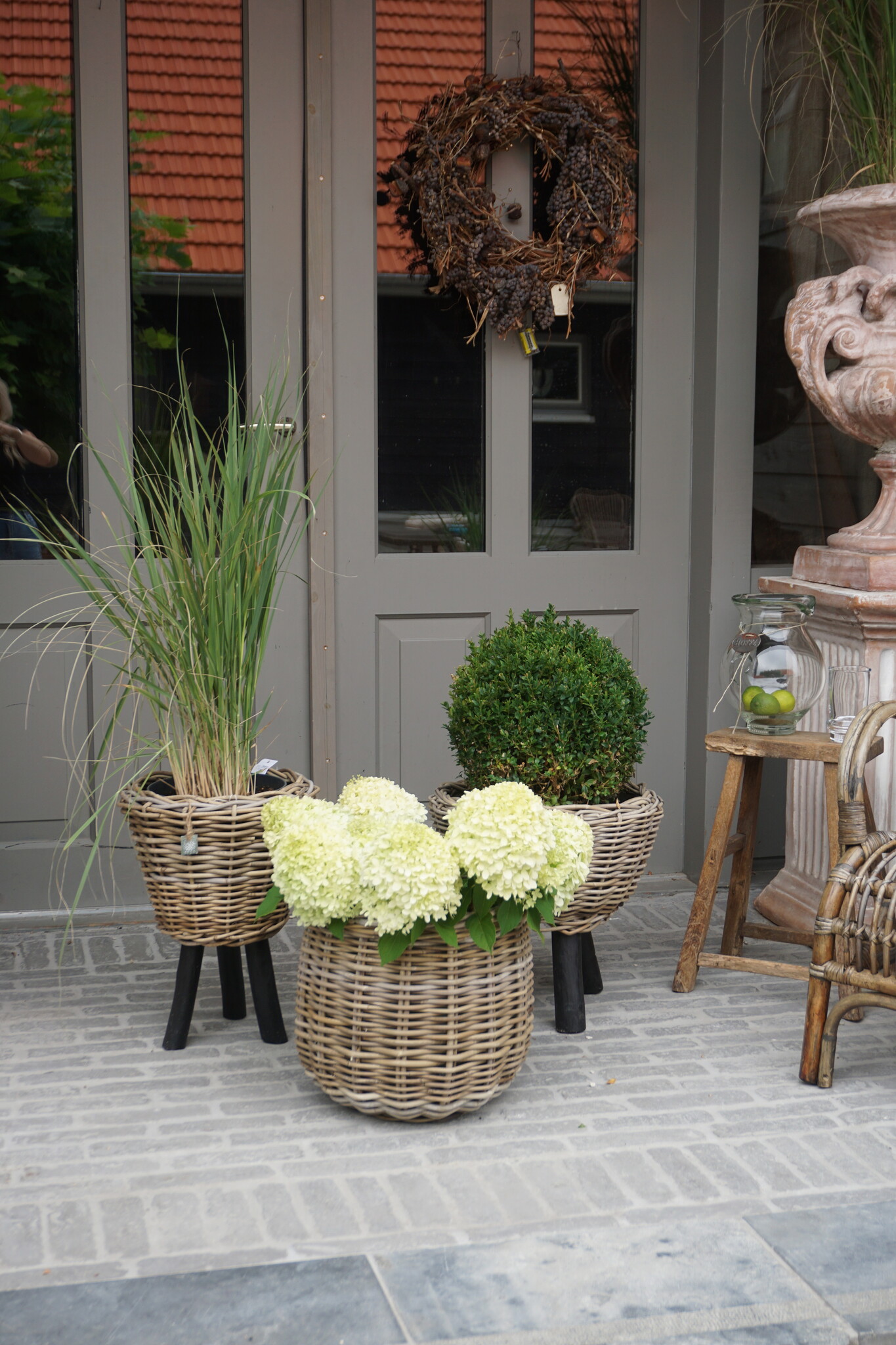 Rene Houtman Drypot Bloempot | Rattan | H33 x D34 cm