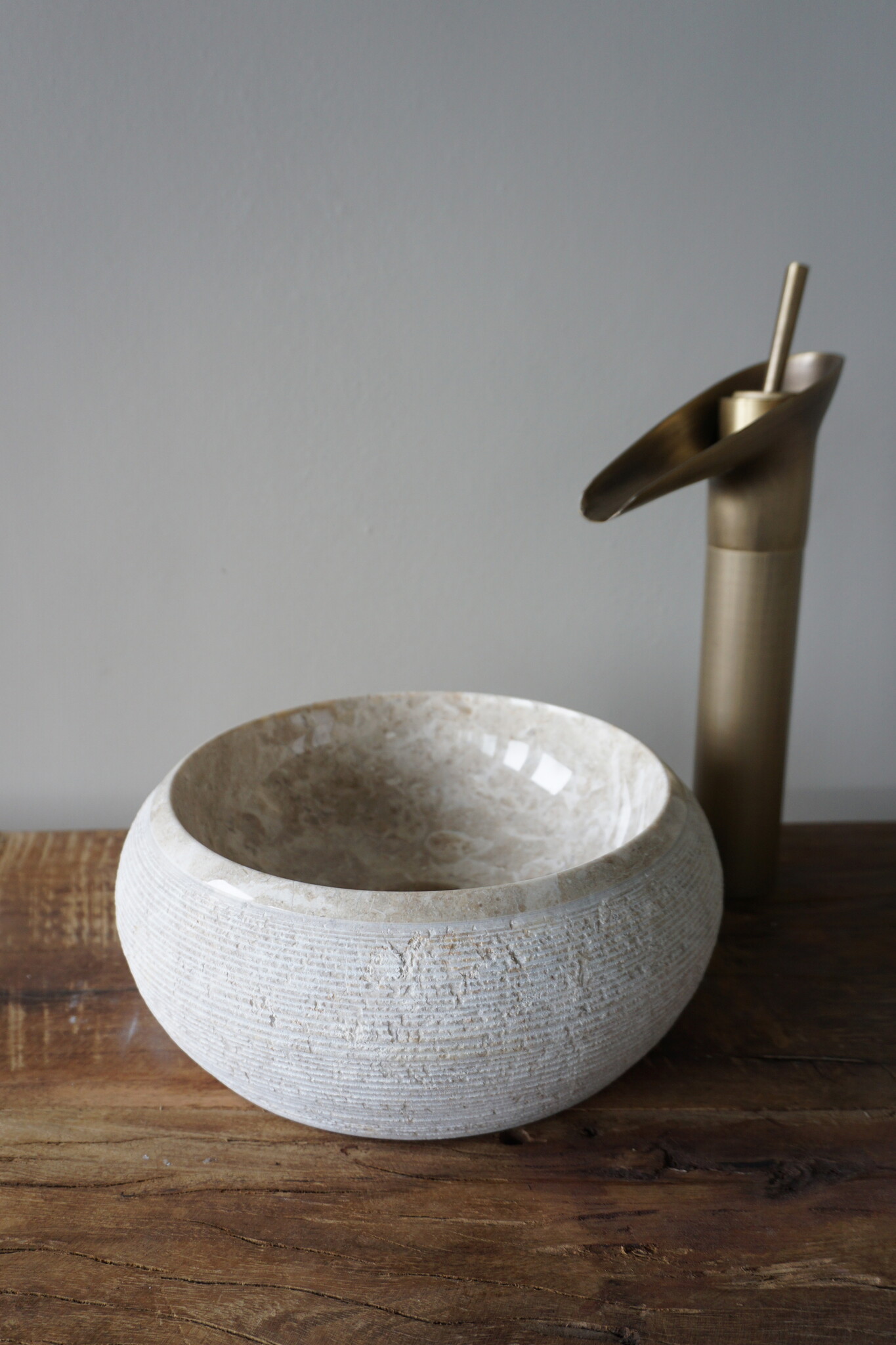 Loutro Bathroomware Waskom Natuursteen | Gefrijnd | 2 Maten
