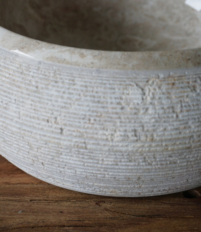 Rene Houtman Waskom Natuursteen | Gefrijnd | 2 Maten