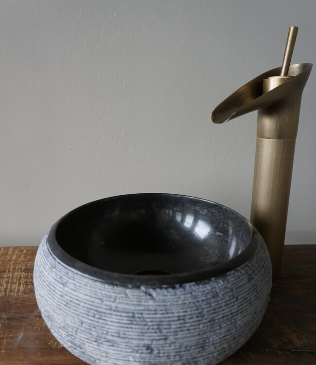 Loutro Bathroomware Waskom Natuursteen | Gefrijnd | 2 Maten