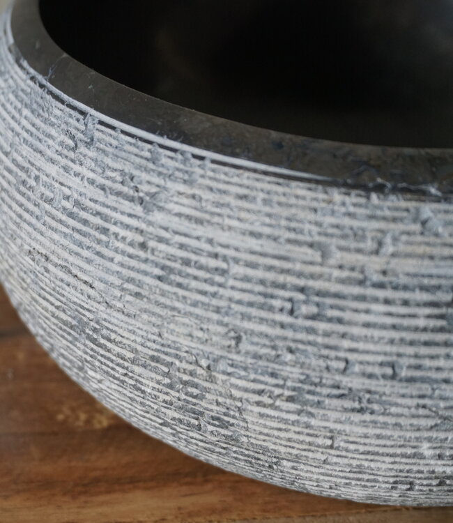 Rene Houtman Waskom Natuursteen | Gefrijnd | 2 Maten