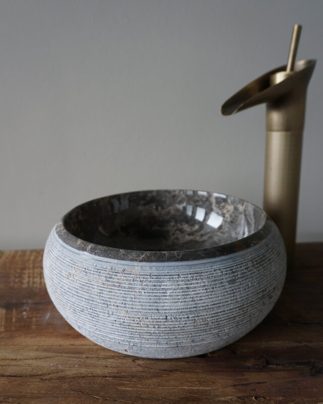 Loutro Bathroomware Waskom Natuursteen | Gefrijnd | 2 Maten