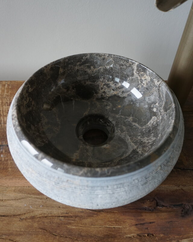 Loutro Bathroomware Waskom Natuursteen | Gefrijnd | 2 Maten