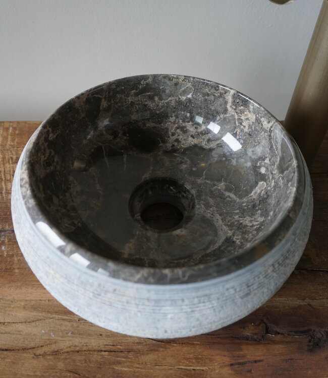Loutro Bathroomware Waskom Natuursteen | Gefrijnd | 2 Maten
