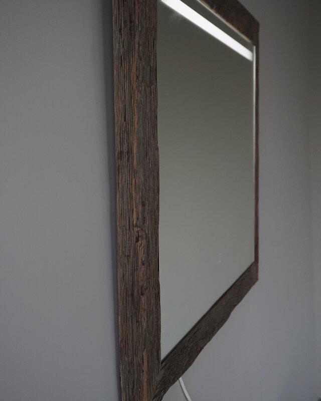 Rene Houtman Spiegel Eikenhout | Met Licht | H74 x B94 cm