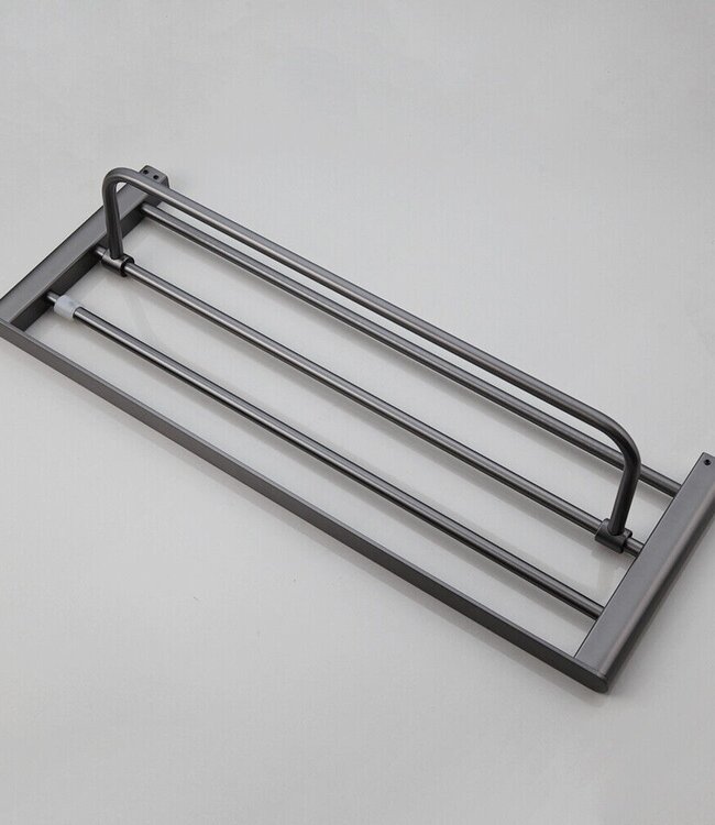 Rene Houtman Handdoekrek met Muurbevestiging | Gun Metal