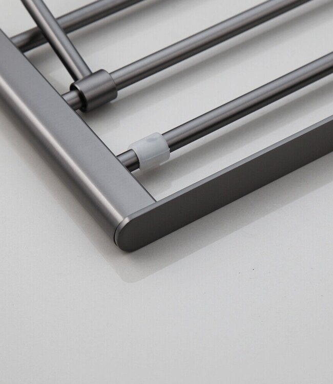 Rene Houtman Handdoekrek met Muurbevestiging | Gun Metal