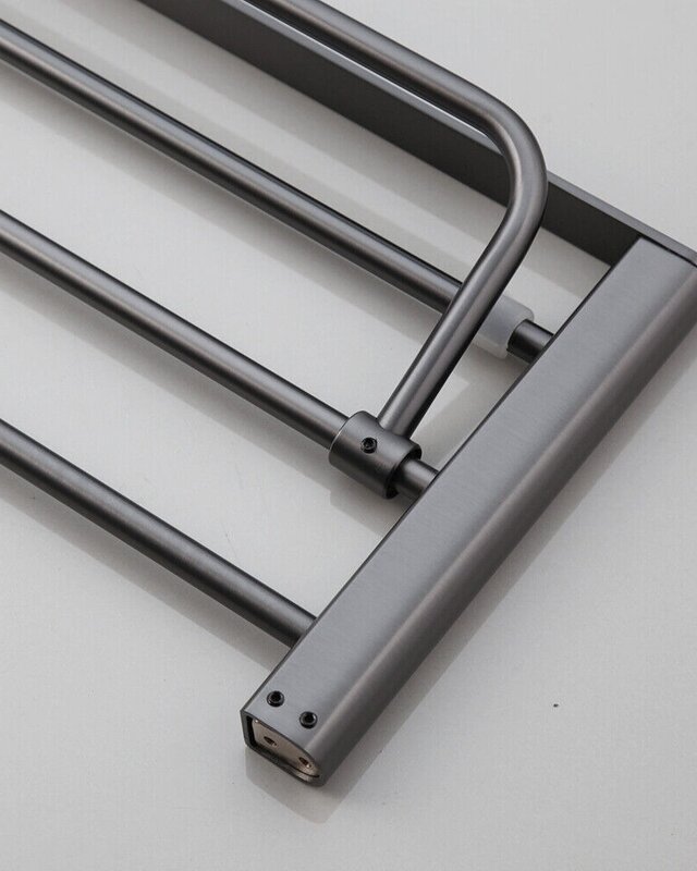 Rene Houtman Handdoekrek met Muurbevestiging | Gun Metal