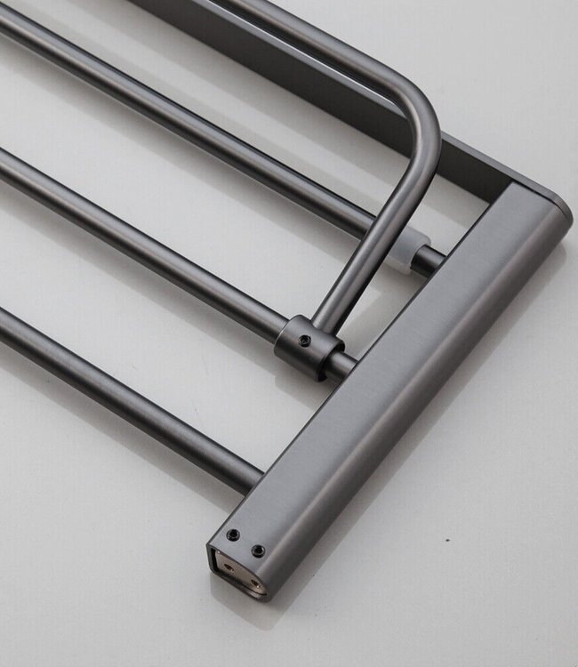 Rene Houtman Handdoekrek met Muurbevestiging | Gun Metal