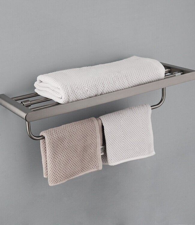 Rene Houtman Handdoekrek met Muurbevestiging | Gun Metal