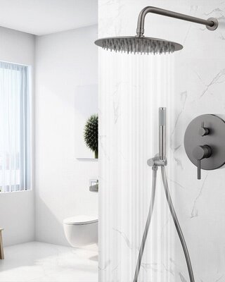 Rene Houtman Regendouche | Inbouw Set | Gun Metal
