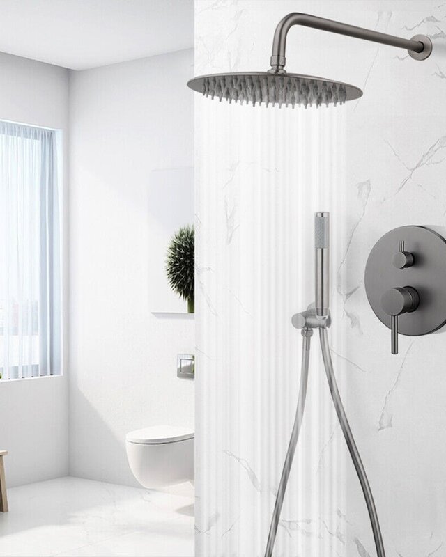 Rene Houtman Regendouche | Inbouw Set | Gun Metal