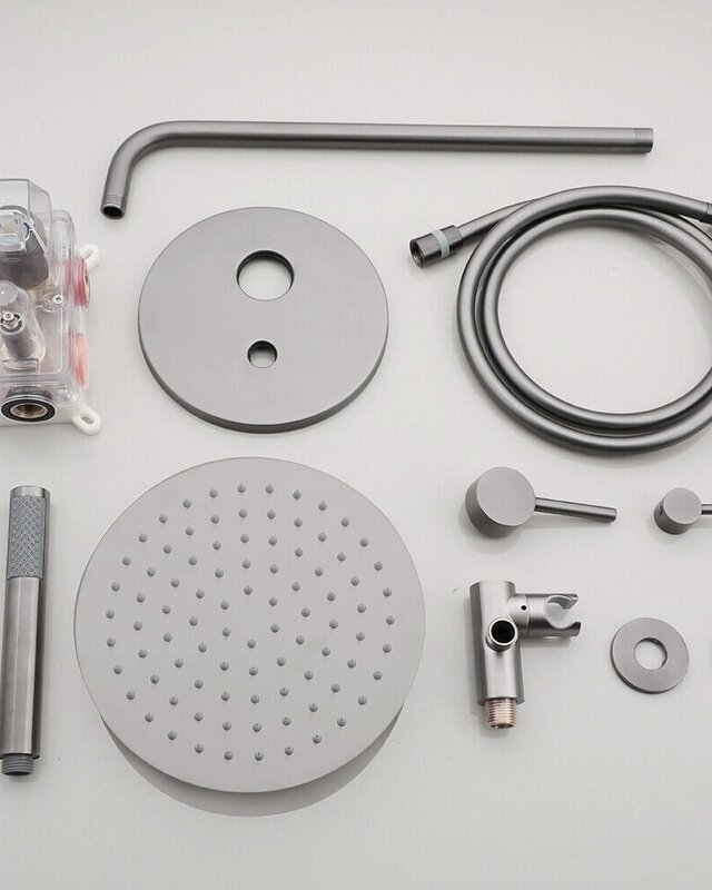 Rene Houtman Regendouche | Inbouw Set | Gun Metal