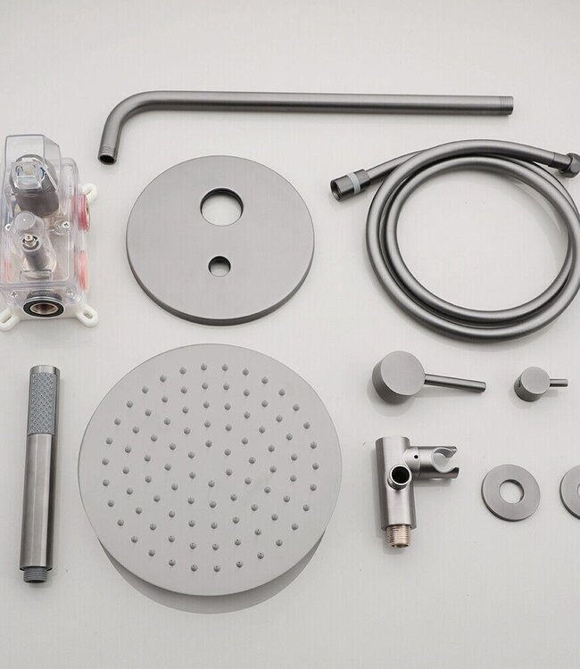 Rene Houtman Regendouche | Inbouw Set | Gun Metal