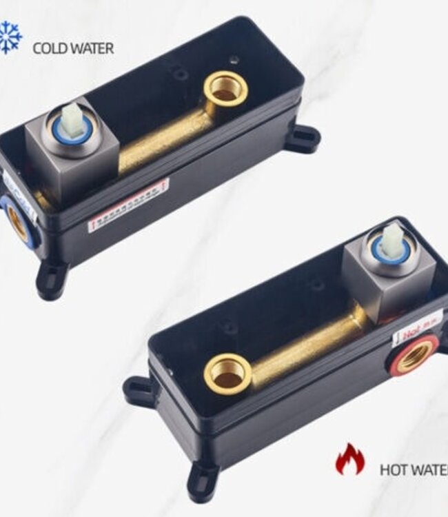 Rene Houtman Inbouw Wandkraan | Gun Metal | Mengkraan