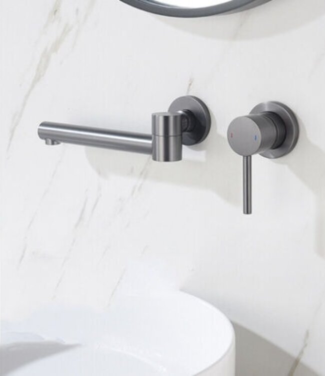 Rene Houtman Muurkraan | Zwenkbaar | Gun Metal