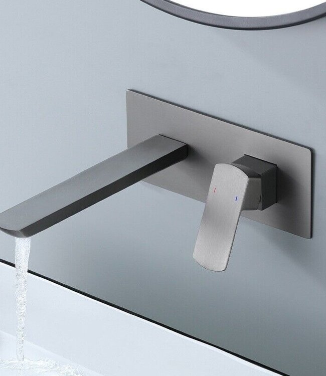 Rene Houtman Luxe Inbouwkraan | Gun Metal | Mengkraan