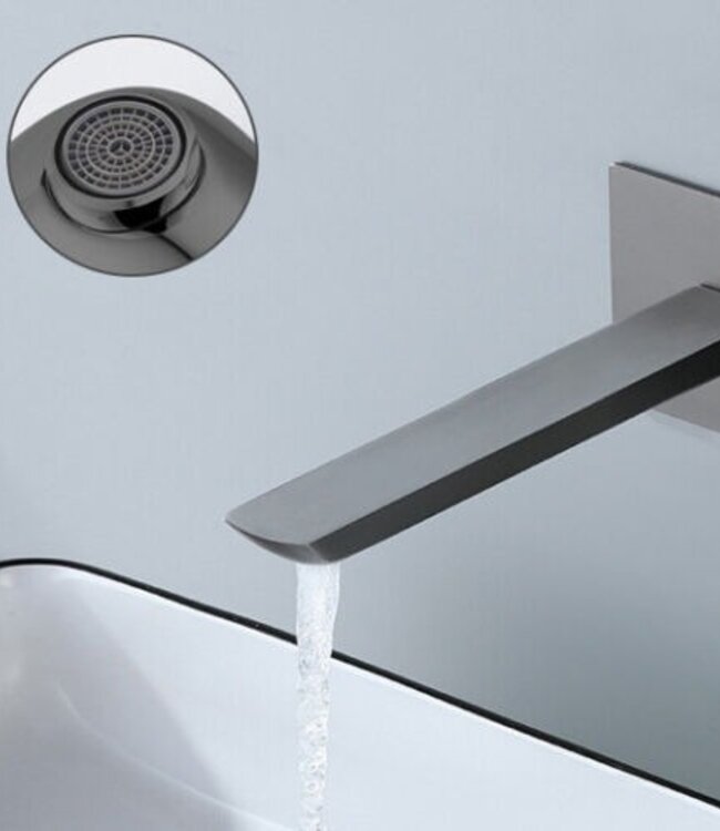 Rene Houtman Luxe Inbouwkraan | Gun Metal | Mengkraan