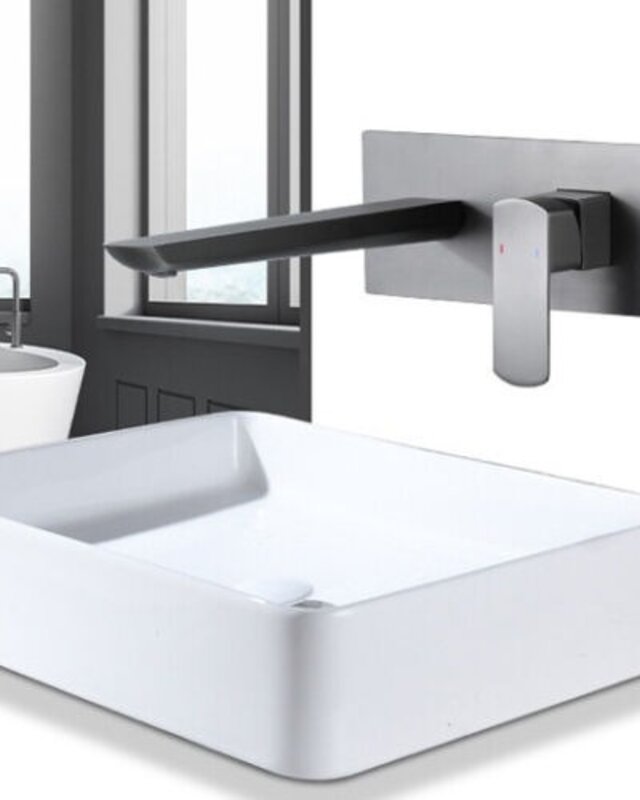 Rene Houtman Luxe Inbouwkraan | Gun Metal | Mengkraan