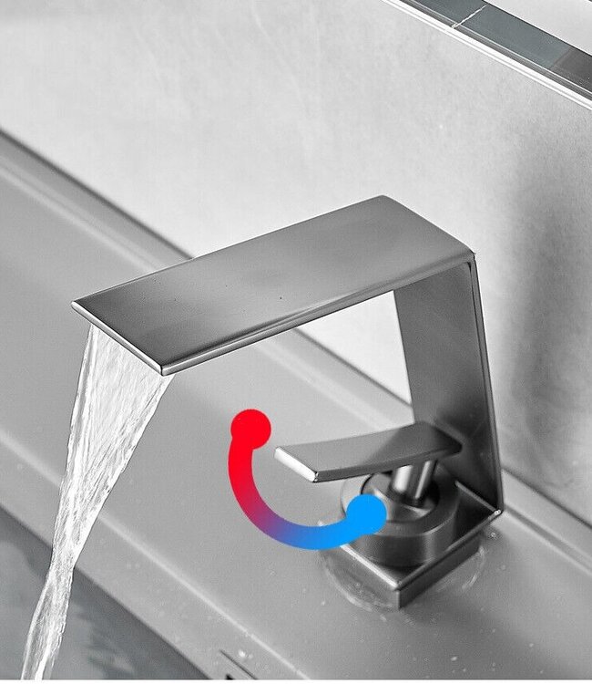 Rene Houtman Moderne Wastafelkraan | Gun Metal