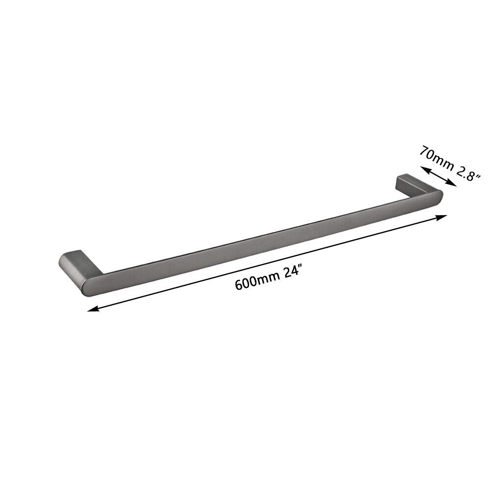 Rene Houtman Handdoek Beugel | Gun Metal | B60 cm