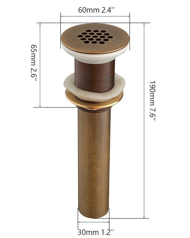 Rene Houtman Nostalgisch Bronzen Afvoerplug | 60MM